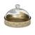 Dohar Brass Cookie Tray With Glass Cloche (Blue)