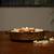 Dohar Brass Plated Candle Tray With Handle