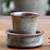 Studio Pottery Olive Green Filter Coffee Set With Tumbler And Bowl (200 Ml)