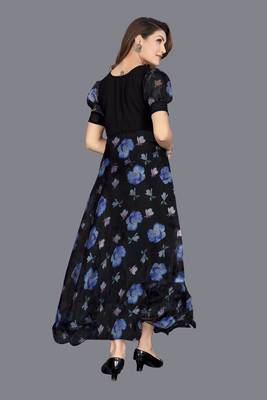 Heavy Georgette With Digital Printed Organza Kurti 2