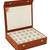 Atorakushon pu leather makeup storage case 24 grid jewellery organizer locker box  earring ring box (brown)