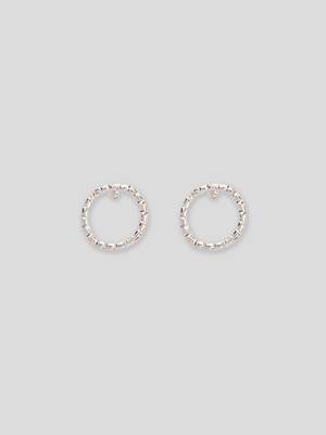 Aquastreet mini marvel tiny studs crafted with silver and gold plated alloy earrings for girls and women (set of 2) 3