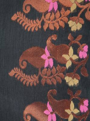 PinkLoom Women's  Grey Hand_Woven Cotton-Silk-Sarees With Unstitched Blouse Piece 4