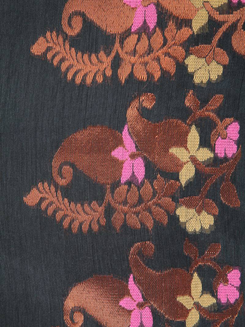 PinkLoom Women's  Grey Hand_Woven Cotton-Silk-Sarees With Unstitched Blouse Piece