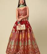 Maroon Colour Jacquard Fabric Mehendi Designer Lehenga Choli