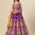 Lavender Colour Jacquard Woven Lehenga Choli