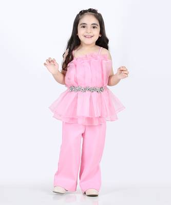 Baby pink layered top and pants 1
