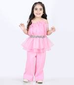 Baby pink layered top and pants