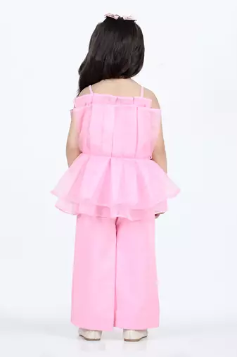 Baby pink layered top and pants