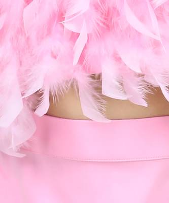 Baby pink feather top and skirt 5