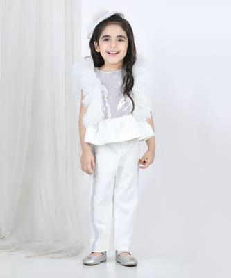 White peplum top and pant 1