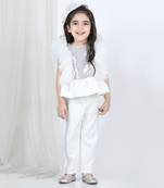 White peplum top and pant