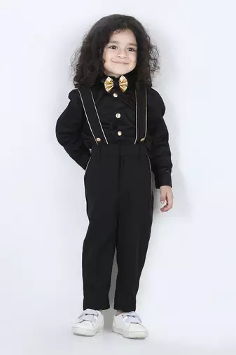 Black james suspender set
