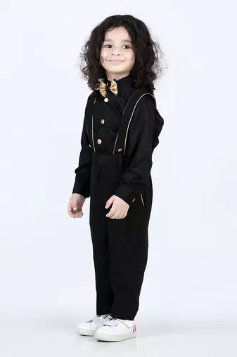 Black james suspender set