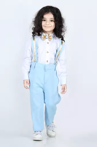 Ice blue alex suspender set