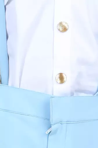 Ice blue alex suspender set