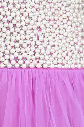 Lilac pearl full length dress
