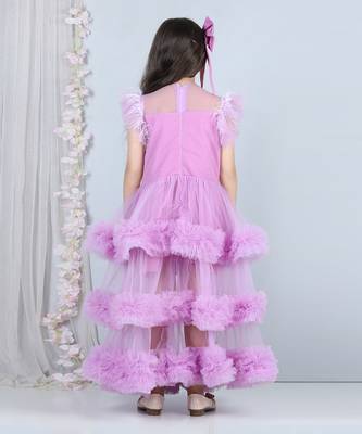 Lilac pearl full length dress 5