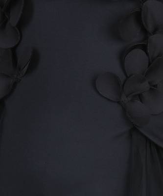 Black neoprene flower dress 3