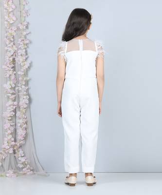 White pearl work jumpsuit 5