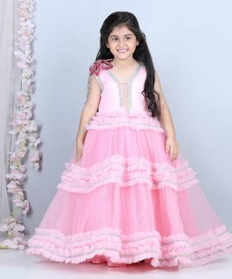 Baby pink flair dress 1