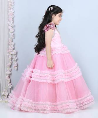 Baby pink flair dress 3