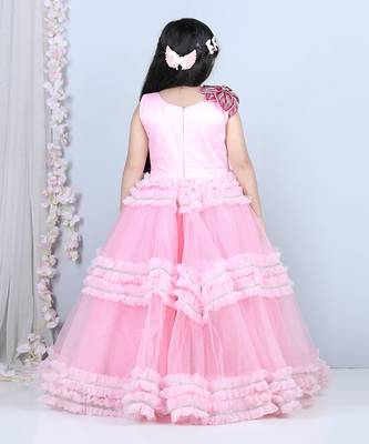 Baby pink flair dress 4