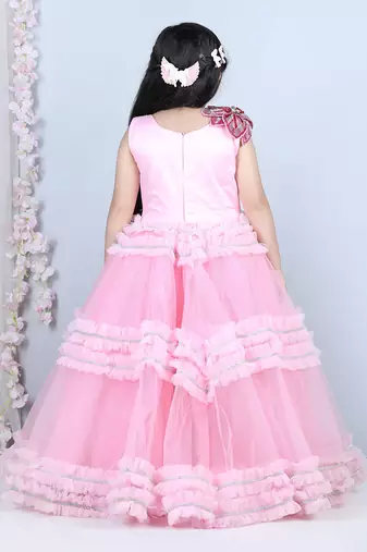 Baby pink flair dress