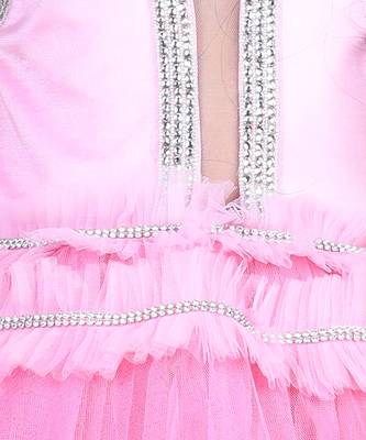 Baby pink flair dress 5
