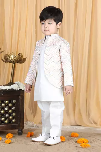 White open coat set