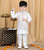White nehru jacket set