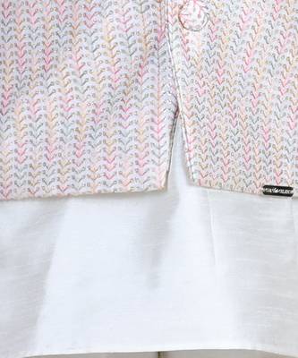 White nehru jacket set 5