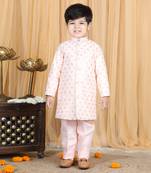 Peach sherwani set