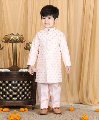 Peach sherwani set 2