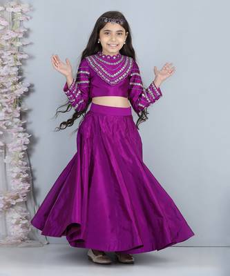 Purple stone work lehenga set 2