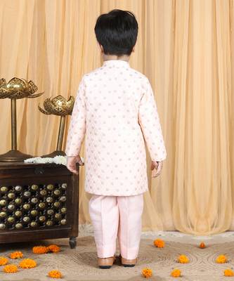 Peach sherwani set 4