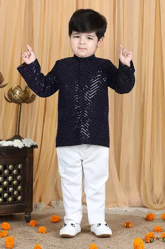 Navy blue coat set