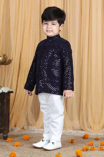 Navy blue coat set