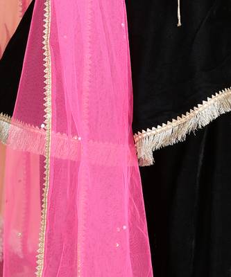 Black velvet kurta set 5
