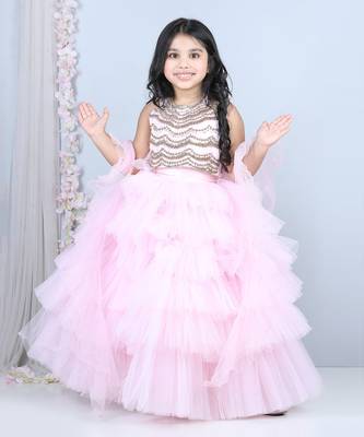 Baby pink skirt set 3