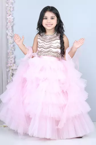 Baby pink skirt set