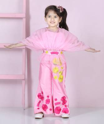 Light pink silk pant set 1