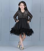 Black color sequence dress