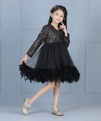 Black color sequence dress 3