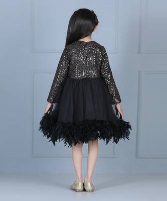 Black color sequence dress 5