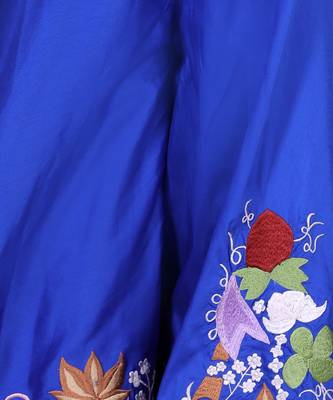 Blue organza embroidered sharara set 4