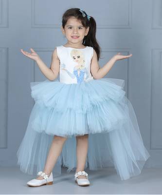 White net flare elsa dress 1