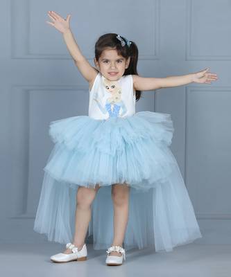 White net flare elsa dress 2