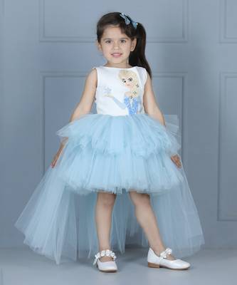 White net flare elsa dress 3