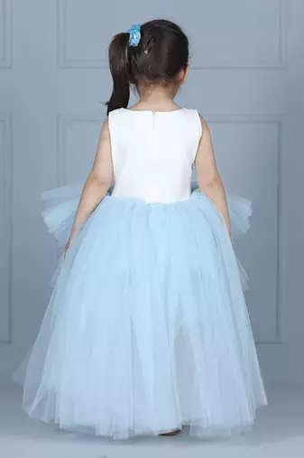 White net flare elsa dress